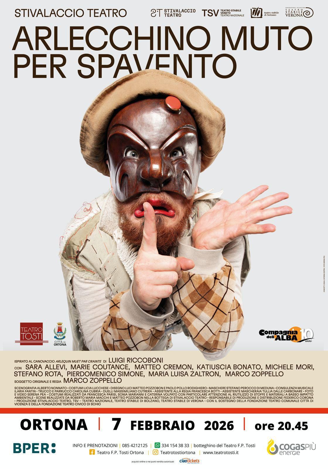 ARLECCHINO MUTO PER SPAVENTO