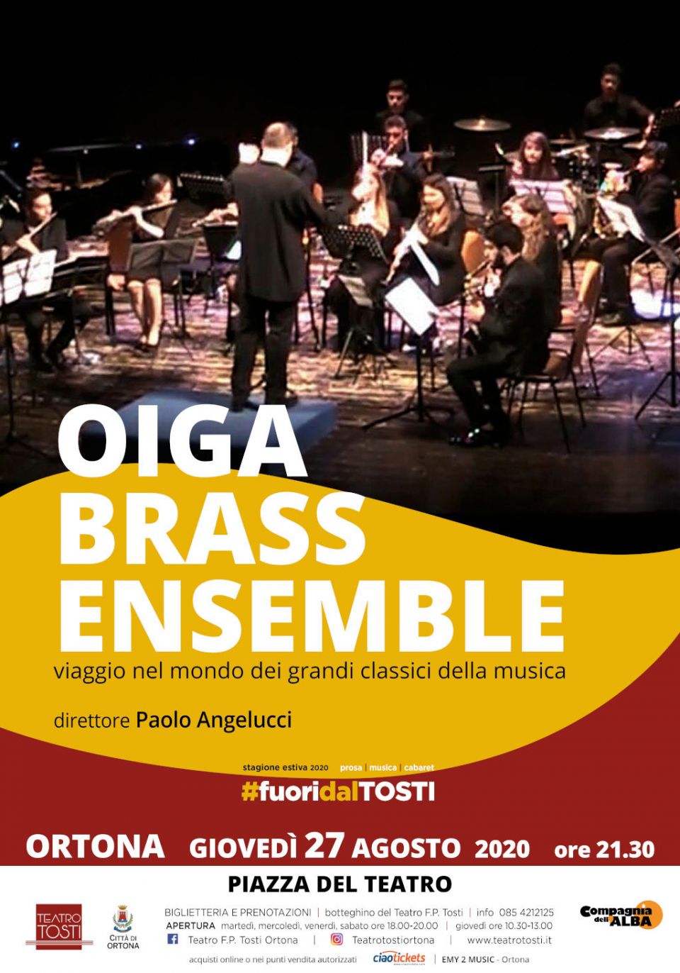 OIGA Brass Ensemble in concerto per la rassegna “Fuori dal Tosti”