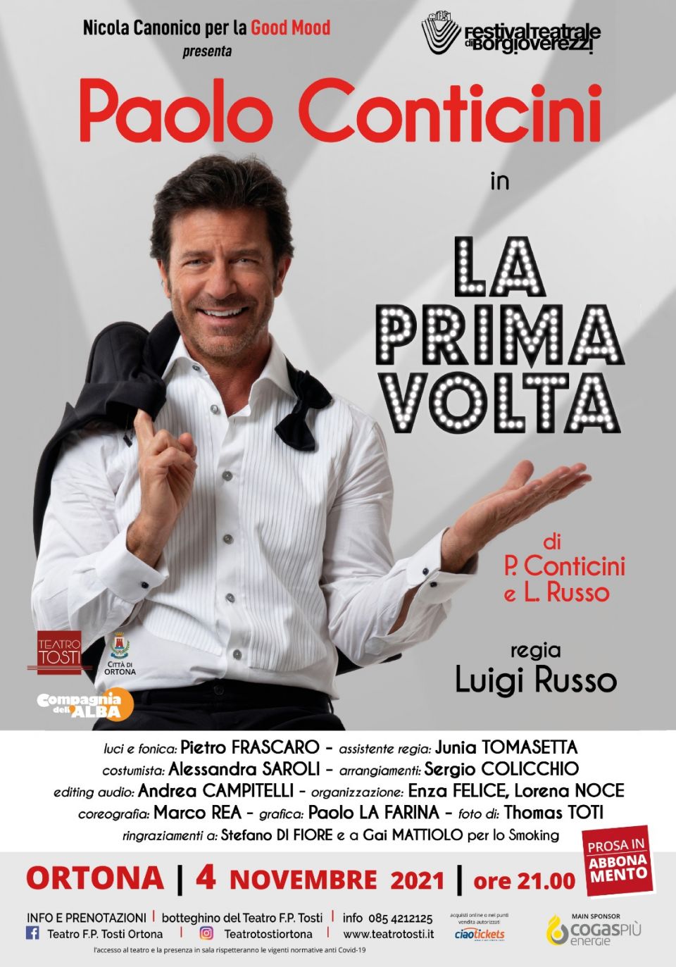 LA PRIMA VOLTA con Paolo Conticini 4 novembre ore 21