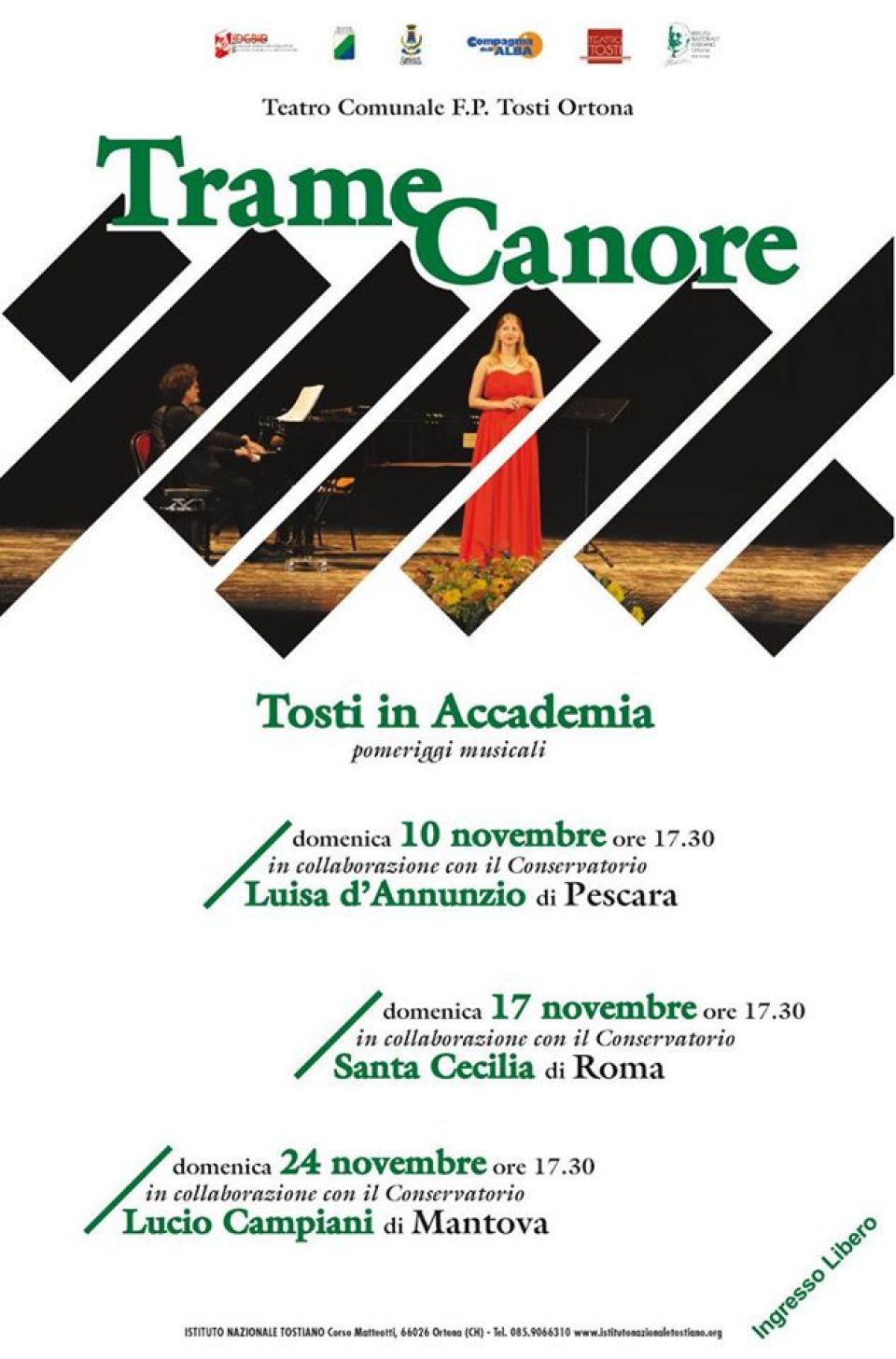 “Tosti in Accademia”, tre concerti al TEATRO TOSTI di Ortona a cura dell’Istituto nazionale tostiano
